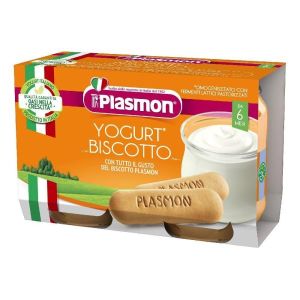 Plasmon Dessert Omogeneizzato Yogurt Biscotto 2 Vasetti da 120g