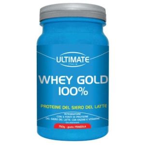 Ultimate Sport Whey Gold 100% Integratore Proteico Gusto Fragola 750g