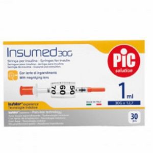 Syringe For Insulin Pic 1ml 100 Ui Needle 25 Gauge 1 Piece