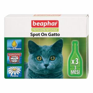 Beaphar Protezione Naturale Spot On Antiparassitario Gatto 3 Pipette da 1ml