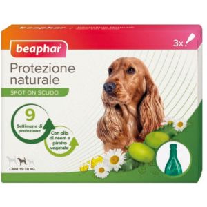Beaphar Protezione Naturale Spot On Antiparassitario Cane Taglia Media 3 Pipette da 2ml