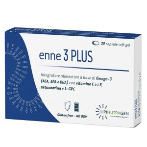 Lipinutragen Enne3 Plus Integratore Alimentare di Omega3 20 Capsule