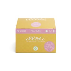 Illedi toujours anatomical panty liners 30 pieces