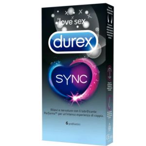 Durex sync preservativi ritardanti e stimolanti 6 pezzi