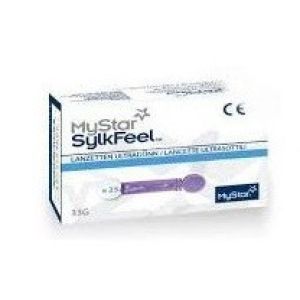 Mystar Sylkfeel Lancets Lancets 33 Gauge 25 Pieces