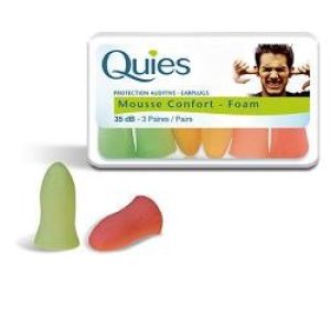 Quies protective foam earplugs 3 pairs