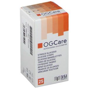 Ogcare Glucosio Strisce Misurazione Glicemia 25 Pezzi