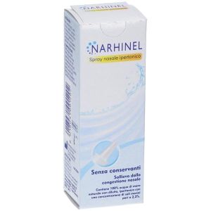 Narhinel Spray Nasale Ipertonico Lavaggio Nasale Decongestionante Naso Chiuso Acqua di Mare 20ml