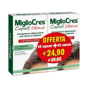 Migliocres Capelli Uomo Integratore Anticaduta 60 Capsule +60 Capsule