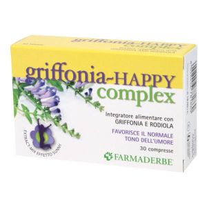 Farmaderbe Griffonia Happy Complex Integratore Benessere Mentale 30 Compresse