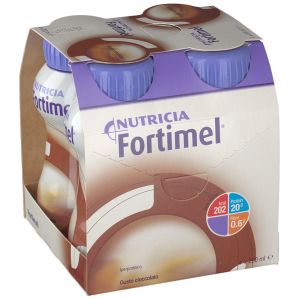 Nutricia Fortimel Integratore Nutrizionale Iperproteico Gusto Cioccolato 4x200ml