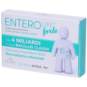 Enterolife 4 Miliardi Integratore per La Flora Intestinale 20 Fialoidi 5ml