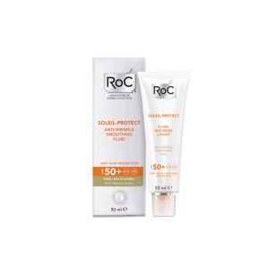 RoC Soleil Fluido Solare Anti-rughe Levigante SPF 50+ Protezione Viso 50 ml