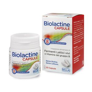 Biolactine Capsules Supplement of lactic ferments and vitamins 20 Capsules