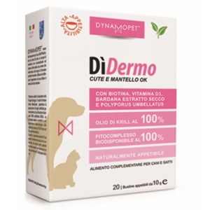 Dynamopet Didermo Cute E Mantello Ok Integratore Alimentare 20 Bustine X10ml