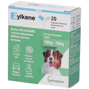 Zylkene 225mg Integratore Problemi Comportamentali Cani Tra 10-30Kg 20 Capsule