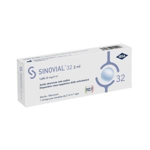 Siringa Intra-articolare Sinovial 32 Acido Ialuronico Sale Sodico 1,6% 32mg/2ml 2ml + Ago 21 Gauge