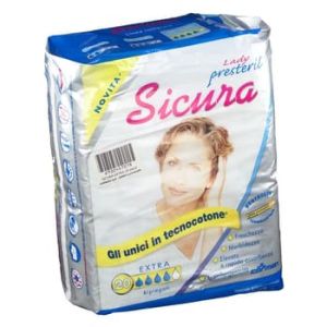 Lady Presteril Pannoloni per Incontinenza  Sicura Misura Extra 20 Pezzi