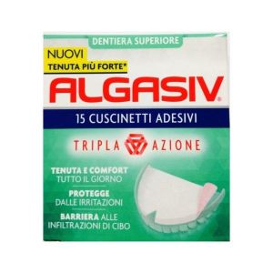 Algasiv Adesivo per Protesi Dentaria Superiore 15 Pezzi Offerta Speciale + 3 Pezzi