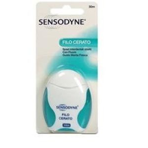 Sensodyne filo cerato filo interdentale gusto menta fresca 30m