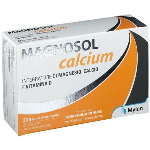 Magnosol Calcium Integratore di Calcio Magnesio e Vitamina D 20 Bustine
