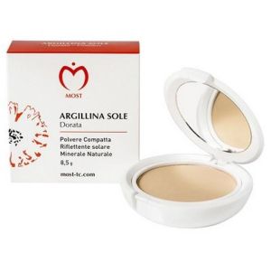 Most argillina sole polvere compatta cosmetica colore dorato 8,5 g