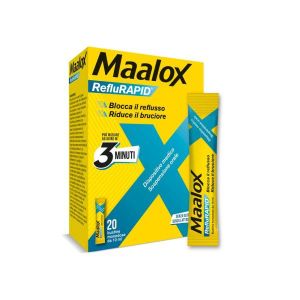 Maalox Reflurapid Blocca Il Reflusso, Neutralizza Il Bruciore da Iperacidità, 20 Bustine