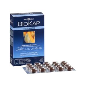 Biokap anticaduta miglio uomo forte integratore capelli e unghie 60 compresse