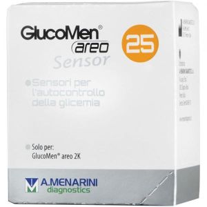 Strisce Misurazione Glicemia Glucomen Areo Sensor 25 Pezzi