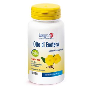 LongLife Olio di Enotera Bio 1300 mg Integratore Trofismo della Pelle 50 Perle