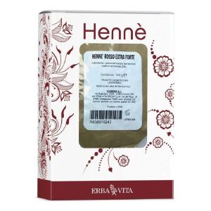 Erba Vita Henné Color Tintura Capelli Rosso Naturale Extra Forte 100g
