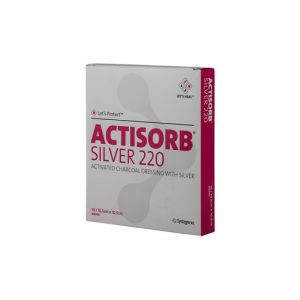 Dressing In Activated Carbon Actisorb Silver 220 10,5x10,5 10 Pieces