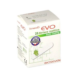 Bioseven Linea D Evo 25 Strisce Reattive Per La Misurazione Della Glicemia