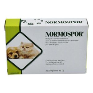 Ddf Normospor Integratore Intestinale Cani e Gatti 20 Compresse