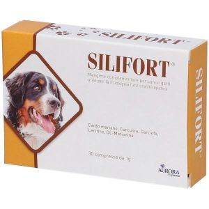 Aurora Biofarma Silifort Integratore Fegato Cani e Gatti 30 Compresse