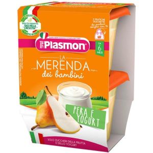 Plasmon La Merenda Dei Bambini Sapori di Natura Pera Yogurt Asettico 2 X 120g