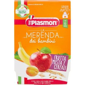 Plasmon La Merenda Dei Bambini Merende Frutta Cereali Asettico 2 X 120g