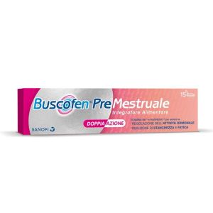 Buscofen Premestruale Integratore Alimentare, Magnesio, Vitamina B6, Vitamina E, Calcio, per I Giorni Prima Del Ciclo, 15 Compresse Eff.