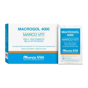 Macrogol 4000 20 Bustine Trattamento Stipsi Efficace