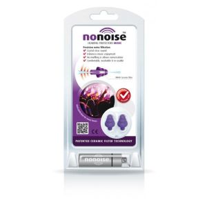 Nonoise Musica Inserto Auricolare Kit Coppia Tappi Auricolari + Capsula Contenitore + Liquido Detergente