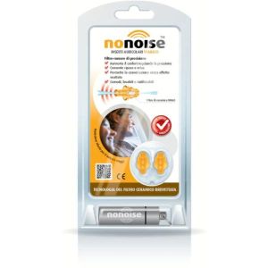 Nonoise Viaggio Inserto Auricolare Kit Coppia Tappi Auricolari + Capsula Contenitore + Liquido Detergente