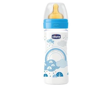 Chicco Baby Bottle Original Touch Regular Baby Rubber Teat 330ml 4 months +