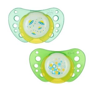 Succhietto Physioforma Air 6-16m In Silicone Lumi Chicco 2 Pezzi