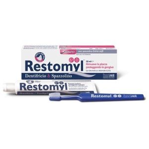 Innovet Restomyl Dentifricio E Spazzolino Extra Soft  Igiene Orale Cani e Gatti