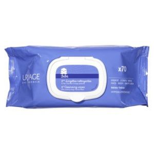 Uriage Bebe Baby And Children Water Cleansing Wipes 70 Pieces