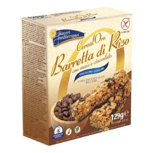 Piaceri Mediterranei Cerealoro Barretta di Riso i Mais e Cioccolato Senza Glutine 6x21,5g