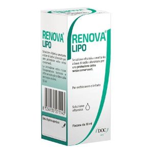Renova Collirio Sostituto Lacrimale A Base di Acido Ialuronico 0,4% e Lipidi Flacone da 10ml Senza Conservanti