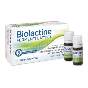 Biolactine 5 Miliardi Integratore di Fermenti Lattici 10 Flaconcini