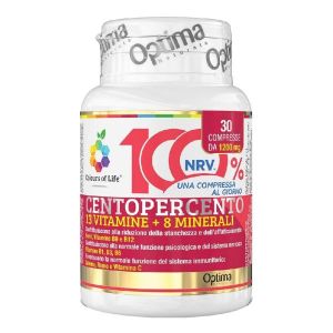 Optima Colours Of Life Centopercento Integratore Multivitaminico e Multiminerale 30 Compresse