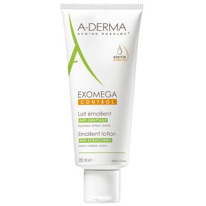 A-derma exomega control sterile anti-scratch emollient milk 200 ml